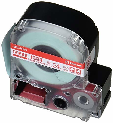 キングジム テープカートリッジ テプラPRO 強粘着 24mm 白 SS24RW(中古 未使用品)　(shin_画像1