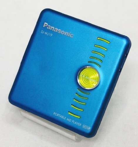 【中古 良品】 Panasonic　パナソニック　SJ-MJ19-A ブルー　ポータブルMDプレーヤー　MDLP対　(shin