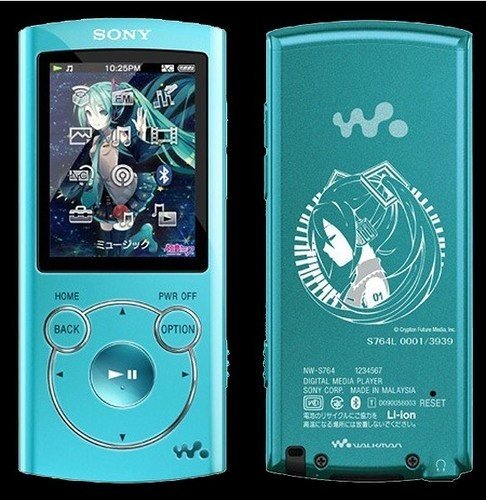 SONY “ウォークマン”Sシリーズ　初音ミク生誕5周年記念モデル NW-S764 ブルー　(shin