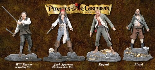Pirates Of The Caribbean/The Curse Of The Black Pearl Action Figures : Series2 Set of 4(中古品)　(shin_画像1