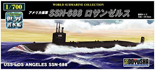 童友社 1/700 世界の潜水艦シリーズ No.14 アメリカ海軍 SSN-688 ロサンゼルス プラモデル(中古 未使用品)　(shin_画像1