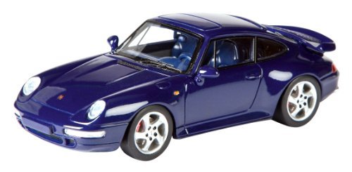 シュコー 1/43 ポルシェ 911 ターボ ブルー 完成品(未使用品)　(shin_画像1