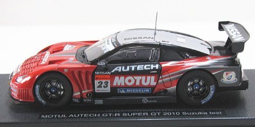 エブロ 1/43 モチュール オーテック GT-R スーパーGT500 2010 鈴鹿テスト #23 レッド/シルバー 完成品(中古品)　(shin_画像1