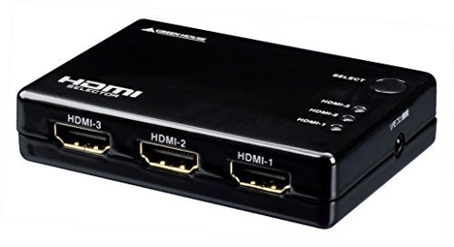グリーンハウス Deep Color/3D映像 フルHD映像対応 HDMI切換器 3台用 リモコン付 Input3+Output1ポート GH-HSW301(中古品)　(shin_画像1