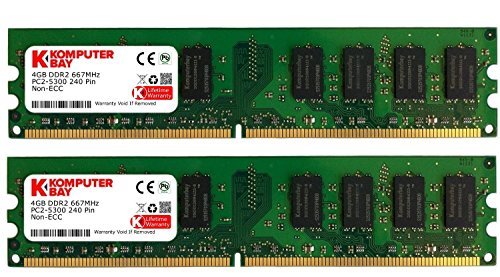 Komputerbay 8GBメモリ 2枚組 4GBX2 DUAL デスクトップパソコン用 増設メモリ DDR2 PC2-5300 66　(shin_画像1