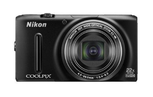 【中古 良品】 Nikon デジタルカメラ COOLPIX S9500 光学22倍ズーム Wi-Fi対応 マットブラック　(shin
