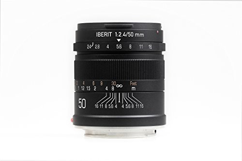 KIPON 単焦点レンズ IBERIT (イベリット) 50mm f / 2.4レンズfor Sony E Frosted Black(つや消し ブラック)(中古 未使用品)　(shin_画像1