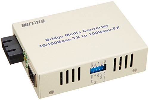 BUFFALO 光メディアコンバータ 2芯マルチモード 100BASE-TX:100BASE-FX(SC) 2km LTR2-TX-MFC2R(中古品)　(shin