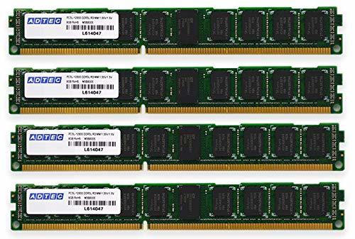 アドテック DDR3L-1600 RDIMM 8GB DR VLP 4枚組(中古品)　(shin