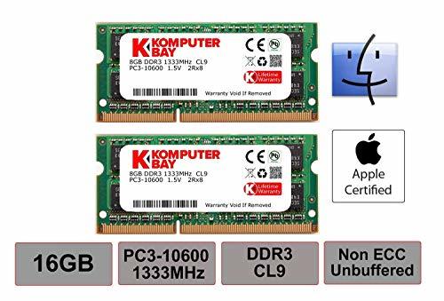 Komputerbay 16GB 1333MHz Laptop Memory 204Pin SO-DIMM DDR3-1333 PC3-　(shin