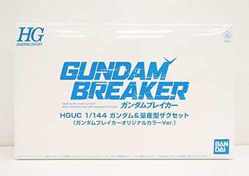 ガンプラ HGUC 1/144 ガンダム&量産型ザクセット ガンダムブレイカー オリジナルカラーVer.(中古品)　(shin_画像1