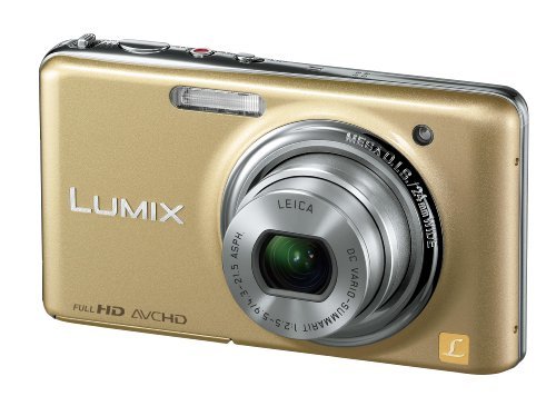 【中古 良品】 Panasonic デジタルカメラ LUMIX FX77 レオパードゴールド DMC-FX77-N　(shin_画像1