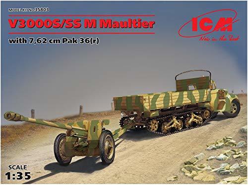 ランキング2022 ICM 1/35 ドイツ軍 フォードV3000S/SSM マウルティア with7.62cm PaK36/r プラモデル 35803(中古品)　(shin その他