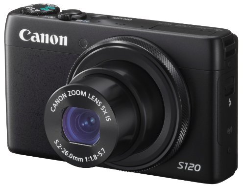 【中古 良品】 Canon デジタルカメラ PowerShot S120(ブラック) F値1.8 広角24mm 光学5倍ズー　(shin