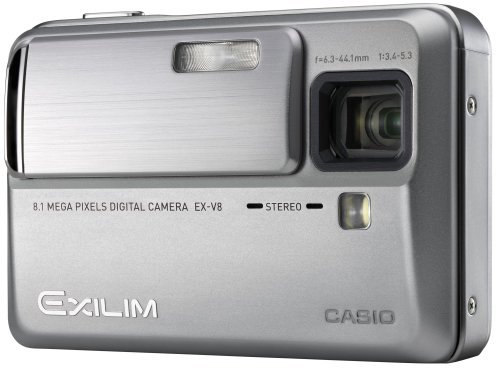 CASIO デジタルカメラ EXILIM (エクシリム) Hi-ZOOM シルバー EX-V8SR(中古品)　(shin
