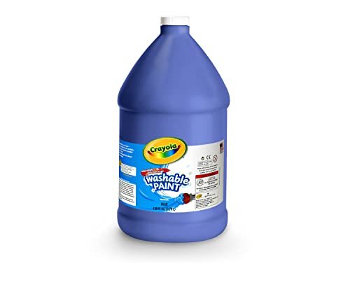 クレヨラ お絵かき 水でおとせる絵の具 単色得用ボトル ブルー 3785ml Wash(未使用品)　(shin_画像1