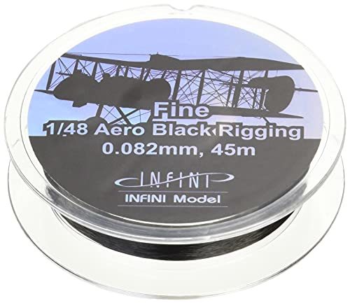 インフィニモデル ファインエアロリギング 0.082mm×45m 黒色 1/48用 プラ (未使用・未開封品)　(shin_画像1
