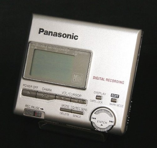 【中古 良品】 Panasonic パナソニック SJ-MR100-S シルバー ポータブルMDレコーダー MDLP非対　(shin