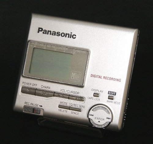 【品】Panasonic パナソニック SJ-MR100-S シルバー ポータブルMDレコーダー MDLP　(shin