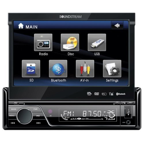 (品)Soundstream VIR-7830B Single-Din Bluetooth Car Stereo DVD Player with　(shin