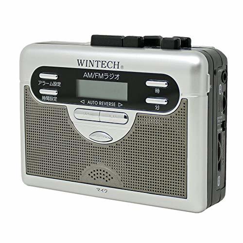 WINTECH アラームクロック搭載 AM/FMラジオ付テープレコーダー シルバー (FMワイドバンドモデル) PCT-11R　(shin_画像1