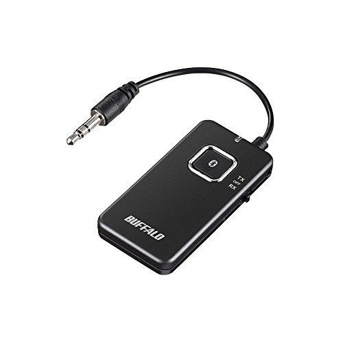 BUFFALO Bluetoothオーディオトランスミッター&レシーバー 低遅延対応 BSHSBTR500BK(中古品)　(shin
