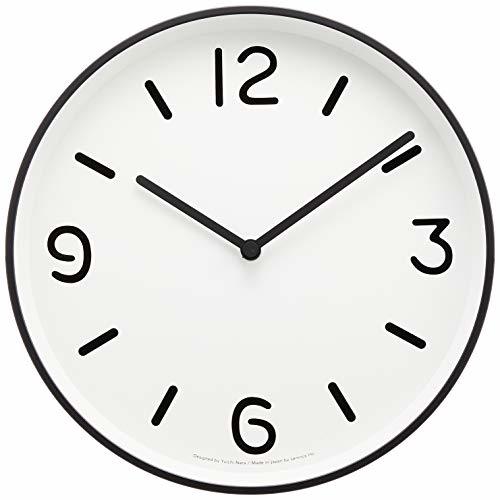 レムノス 掛け時計 アナログ アルミ モノクロック 白 MONO Clock LC10-20A WH Lemnos φ256×d46mm(中古 未使用品)　(shin