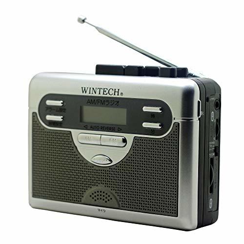 WINTECH ラジオ付テープレコーダー(FMワイド対応) シルバー オートリバース PCT-11R2(中古 未使用品)　(shin