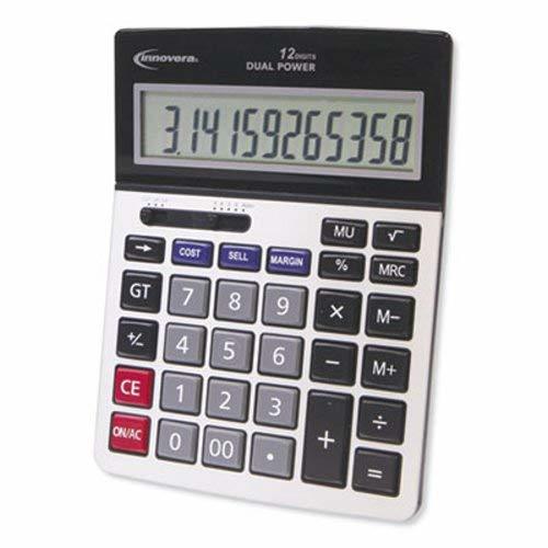 Innovera 15966 Minidesk Calculator, 12-Digit LCD IVR15968(中古 未使用品)　(shin