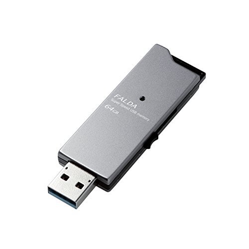 エレコム USBメモリUSB3.0対応 スライド式 高速転送 アルミ素材 64GB ブラック MF-DAU3064GBK(中古 未使用品)　(shin_画像1