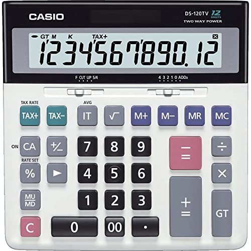 ベビーグッズも大集合 スタンダード電卓 カシオ 税計算・加算器方式 DS-120TW(中古品)　(shin 12桁 デスクタイプ その他