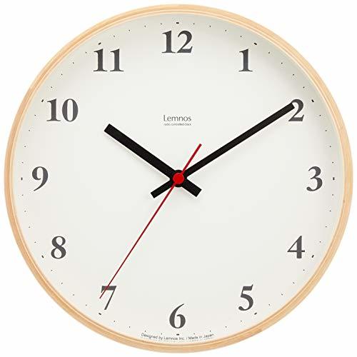 Lemnos Plywood clock 電波時計 ナチュラル LC10-21W NT(品)　(shin