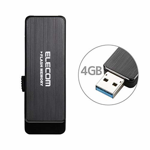 エレコム USBメモリ 4GB USB3.0 情報漏洩対策 パスワードロック ハードウェア暗号化機能搭載 ブラック MF-ENU3A04GBK(中古品)　(shin_画像1