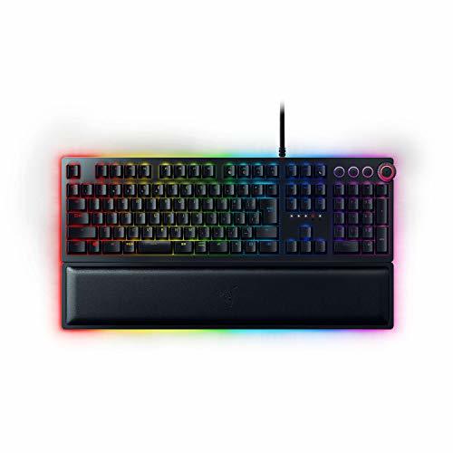 Razer Huntsman Elite JP ゲーミングキーボード 日本語配列 光学メカニカルスイッチ レザーレット製リストレスト付属 (中古品)　(shin_画像1