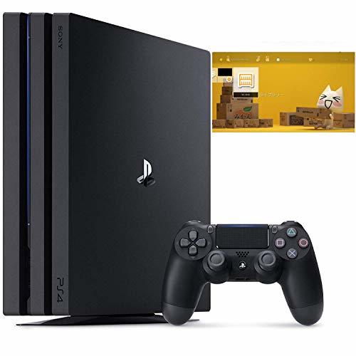 PlayStation 4 Pro ジェット・ブラック 1TB (CUH-7200BB01) 【特典】 オリジナルカスタムテーマ (配信)(中古品)　(shin_画像1