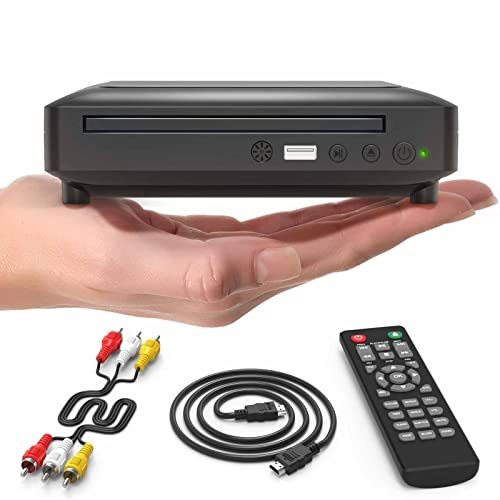 格安人気 ミニDVDプレーヤー PA(中古品)　(shin 1080P対応 HD HDMI/AVケーブル付き HDMI/AV出力搭載テレビ用 CD/ディスクプレーヤー DVD 全地域 その他