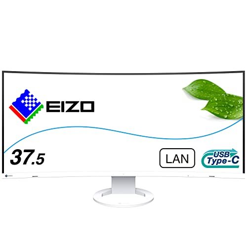 EIZO FlexScan EV3895-WT （37.5型/3840×1600/ウルトラワイド曲面モニター/アンチグレアIPS/疲れ目軽減/ホワイト）(中古品)　(shin