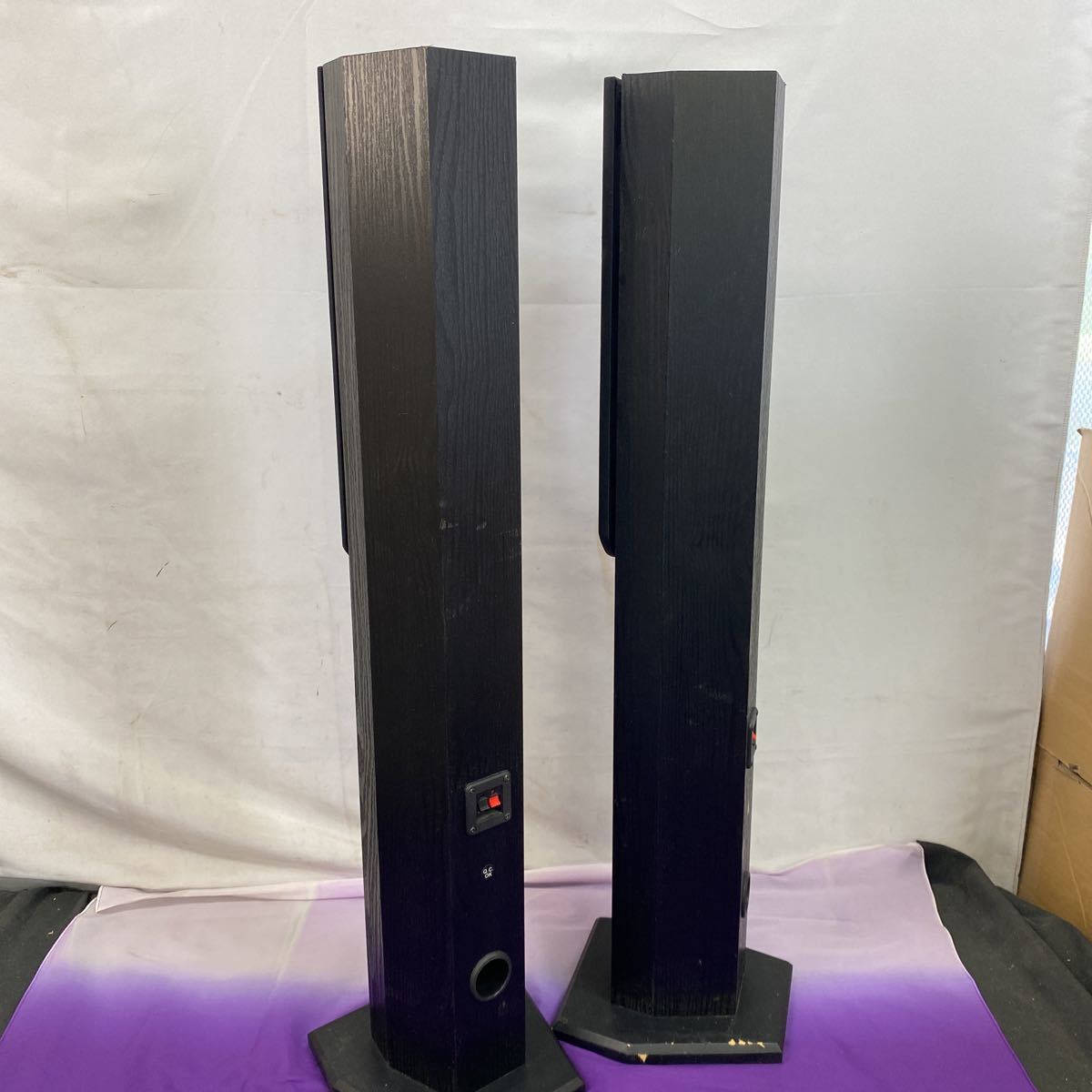 ◆中古 BENS スピーカー ペア 型番不明 スリム 高さ約80cm 音響機器 113-17_画像7