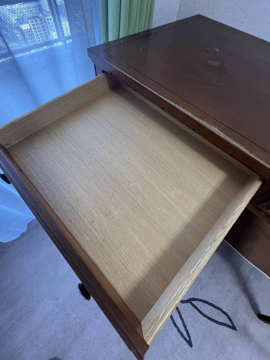  beautiful goods used excellent level super high class regular price 41 ten thousand jpy DREXEL HERITAGEdorek cell worn te-ji mahogany TRIUNE Try yun with both sides cupboard desk 