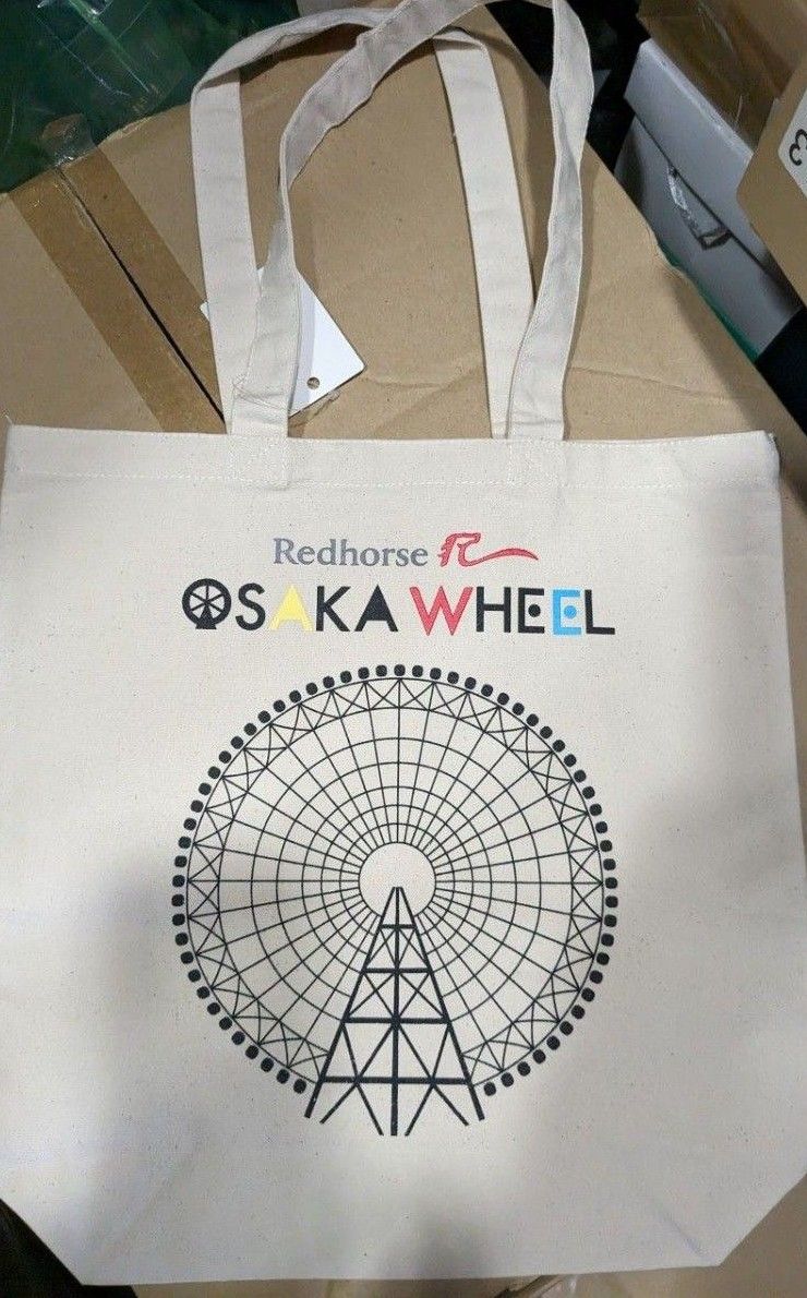 OSAKAWHEEL 帆布 トートバック大 厚手  横36縦36底マチ10cm 持ち手55cm 内ポケットなし