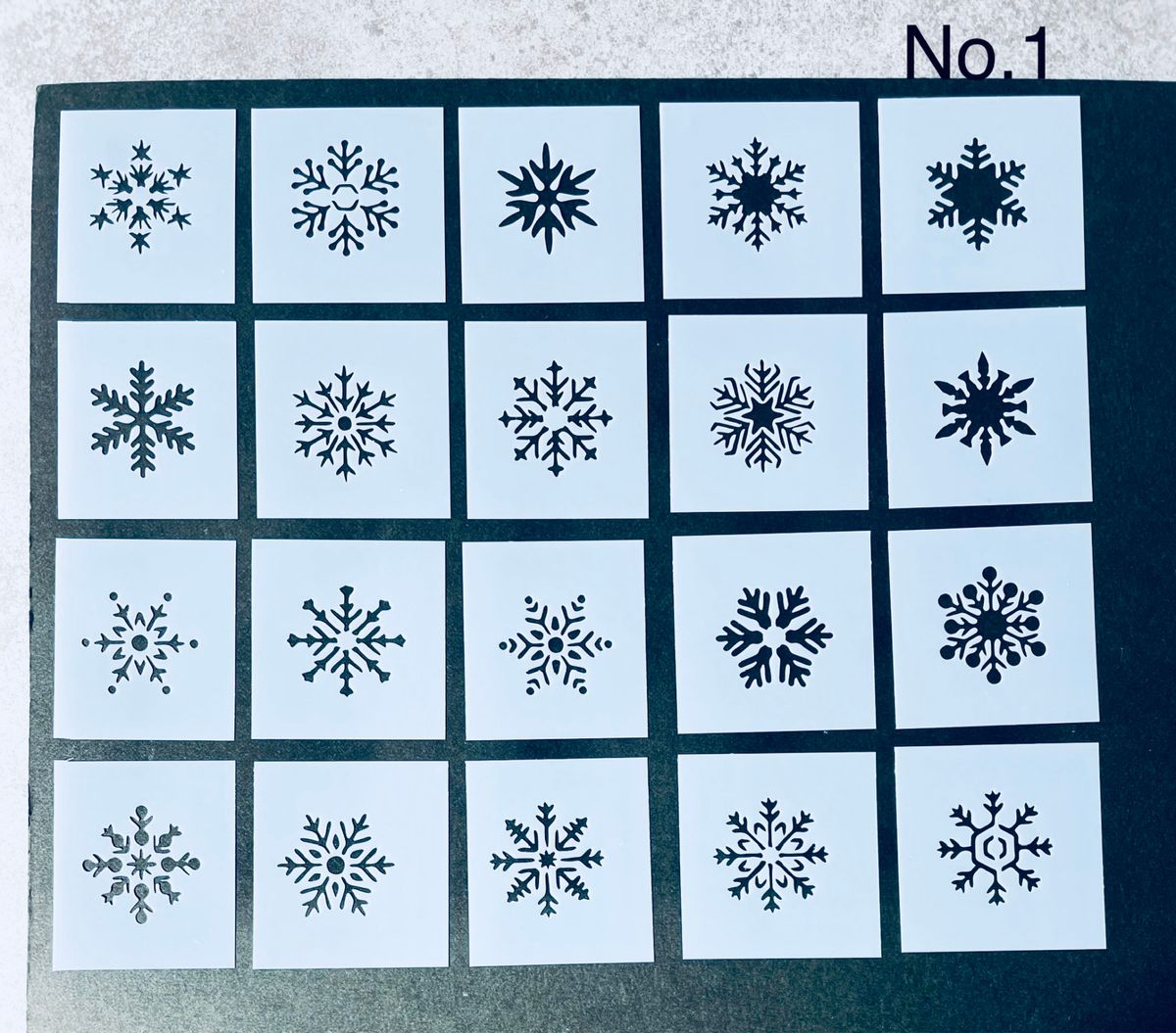 ステンシルシート　雪の結晶　No.1