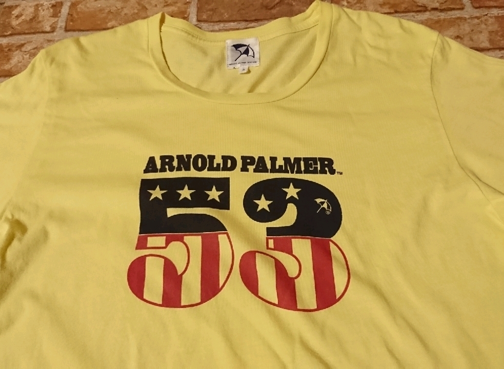 # men's ( tops )[ARNOLD PALMER]* Arnold Palmer * short sleeves T-shirt * Rena un* declared size XL(L corresponding )* America made * free shipping *(hh-26)