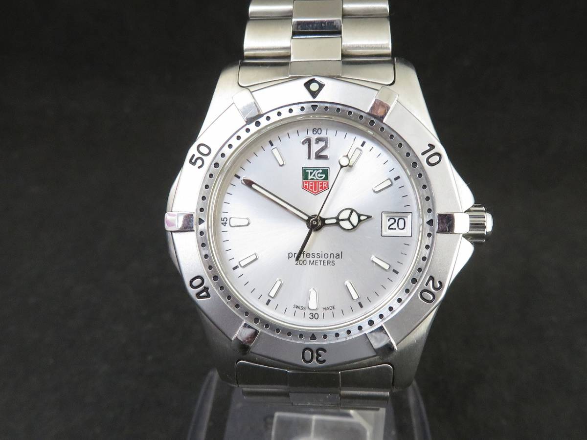 美品　TAG HEUER タグホイヤー プロフェッショナル 200ｍ デイト WK1112-0　腕時計　動作品