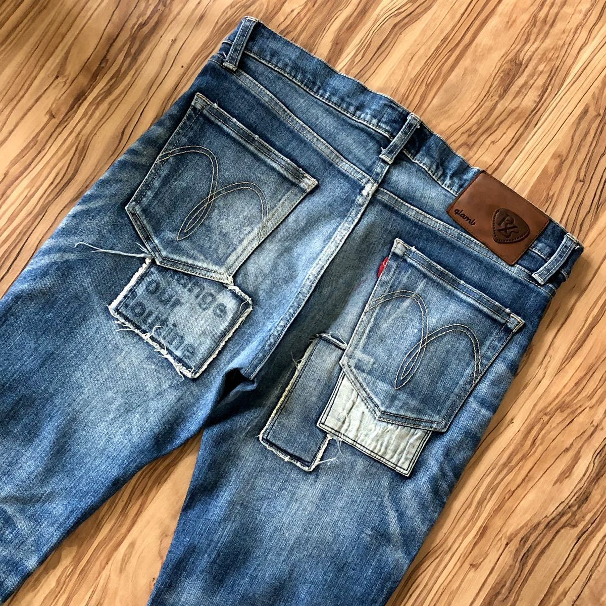 新品同様／Mサイズ／定価31900円／グラム glamb／アンプラグドスキニーデニム／Unplugged skinny denim／ReZARD  ver.／ライダース／②