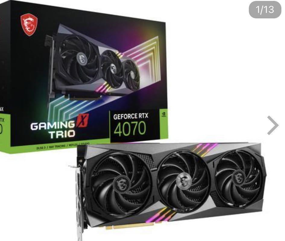 数量は多 GAMING 4070 RTX GeForce MSI 新品 X グラフィックスボード