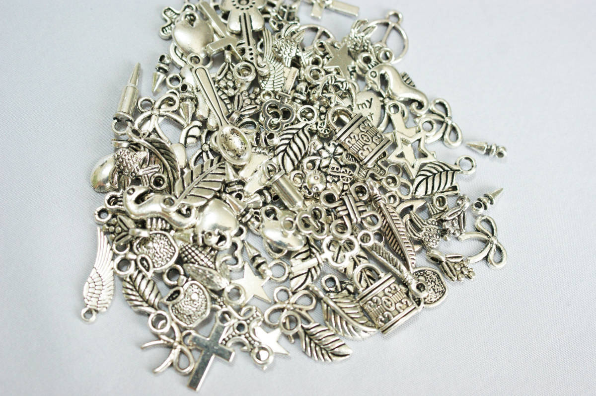 * large amount :110 piece * antique silver type charm Mix *