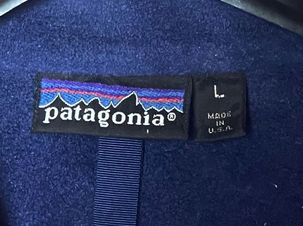 【90s Patagonia】USA製 パタゴニア シェルド シンチラ ナイロン ジャケット アメリカ製 裏フリース ビンテージ サイズL_画像7