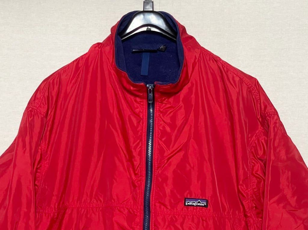 【90s Patagonia】USA製 パタゴニア シェルド シンチラ ナイロン ジャケット アメリカ製 裏フリース ビンテージ サイズL_画像4