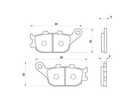 CB1100 タイプ1 ブレーキパッド リヤ 赤パッド デイトナ 79802 CB1100 タイプ1 年式：2010-2014_画像2