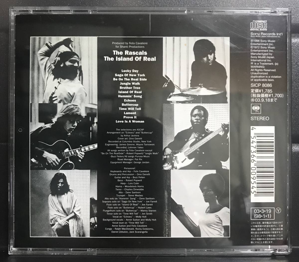 ラスカルズ　The Rascals アイランド・オブ・リアル　The Island Of Real CD 国内盤_画像2